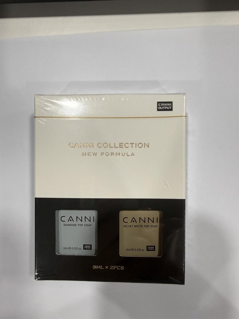 CANNI 2 Pcs No Wipe Matte Top Coat and Glossy Gel Top Coat Set- High Shiny Long Lasting Clear Gel Nail Polish Kit, Nail Art Home and Professional Manicure