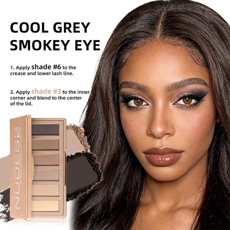 Matte Neutral Mini Eyeshadow Palette - Ultra Blendable Cool-Tone Nude Shades | Long-Lasting, Smooth Texture
