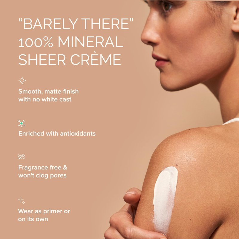 MDSolarSciences Mineral Crème Sunscreen SPF 50 | Water-Resistant, Broad Spectrum UV Protection | Zinc Oxide Formula with Antioxidants | No White Cast, Sheer Matte Finish for All Skin Types (3.4 Fl Oz)