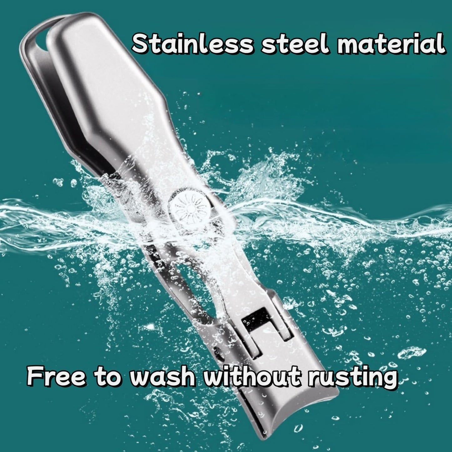 Toenail Clippers for Seniors Thick Toenails, Ultra Wide Jaw Stainless Steel Splashless Nail Clipper Seniors Adults Men Women (Black)