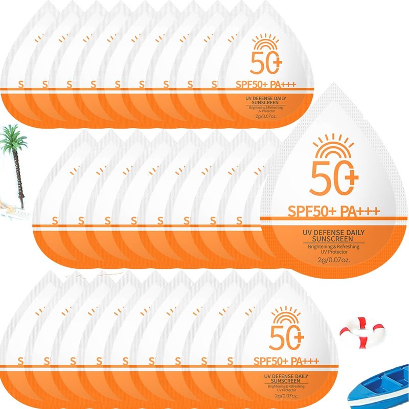 Mini Sunscreen Bulk, 30 Pcs SPF 50+ Mini Sunscreen Travel Size For Face & Body, Sunscreen Packets Party Favor, Bulk Sun screen, Waterproof & Non-Greasy, Perfect for Thank You Gifts & Beach Must Haves