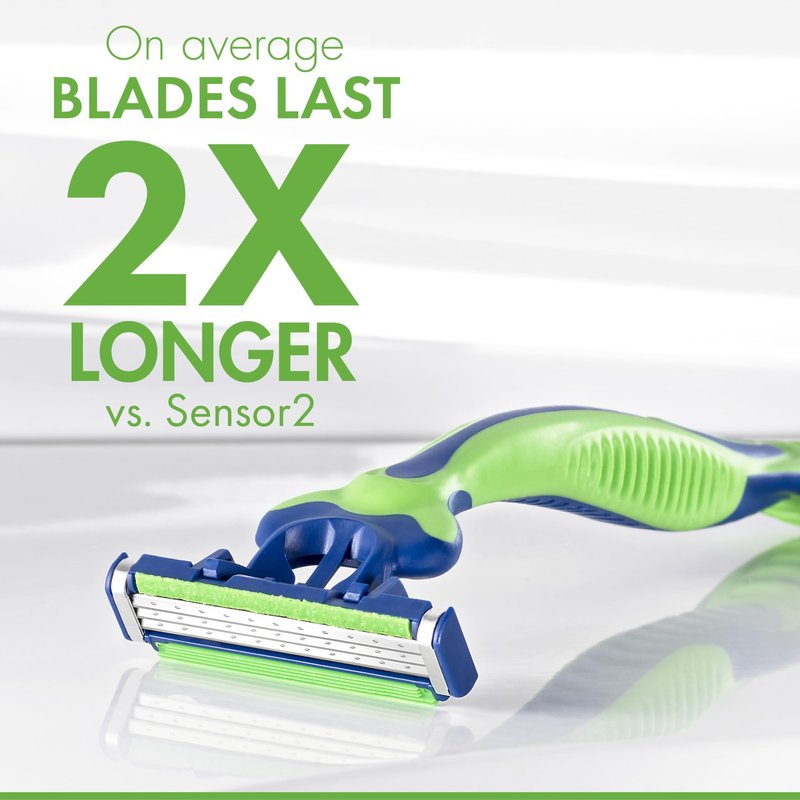 Gillette Sensor3 Sensitive Men's Disposable Shaving Razors, 12 Count