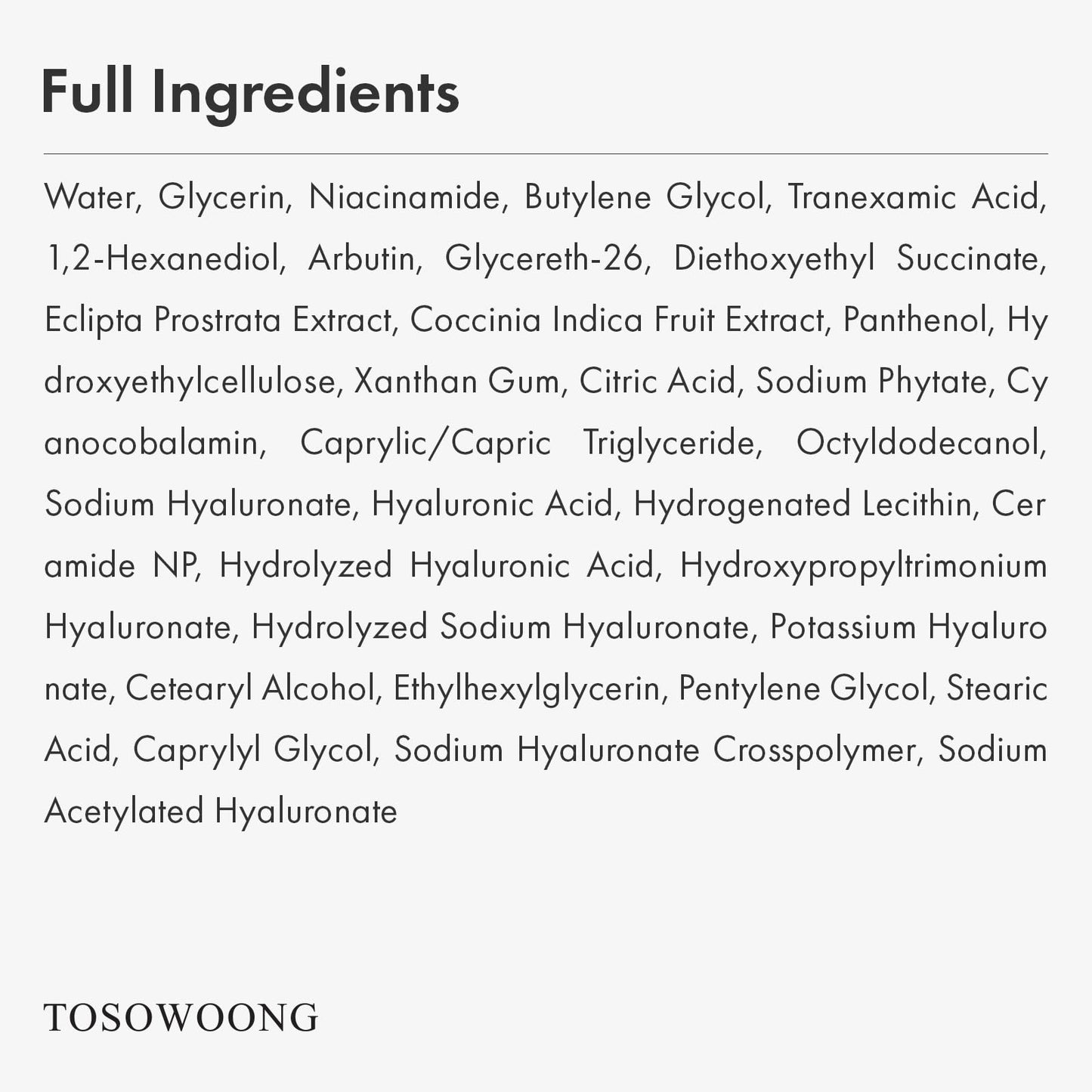TOSOWOONG Niacinamide 10% + Tranexamic Acid 4% Serum, Arbutin 2%, Hyaluronic Acid, TXA Facial Serum, Glass Skin, Clarifying, Radiant Complexion with Natural Color, Korean Skin care, 33ml, 1.11 fl.oz.