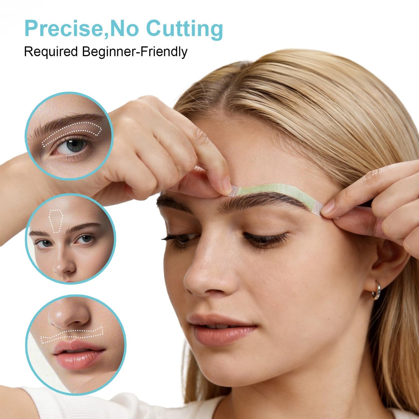 Waxfans 52PCS Wax Strips - Hair Removal Kit for Face, Eyebrows, Bikini & More | Includes 4 Post-Wax Oil Wipes