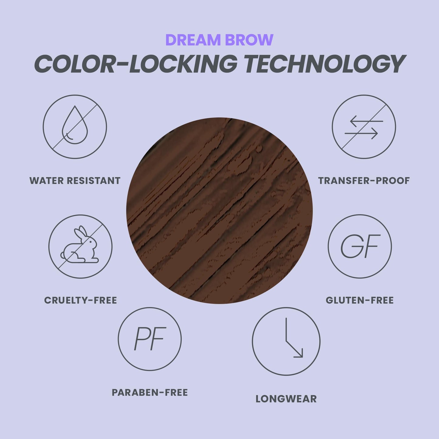 Wonderskin Dream Brow Eye Brow Gel, Long Lasting Eyebrow Gel, Water-resistant, Transfer Proof Tinted Filler Eyebrow Mascara (Dark Brunette)