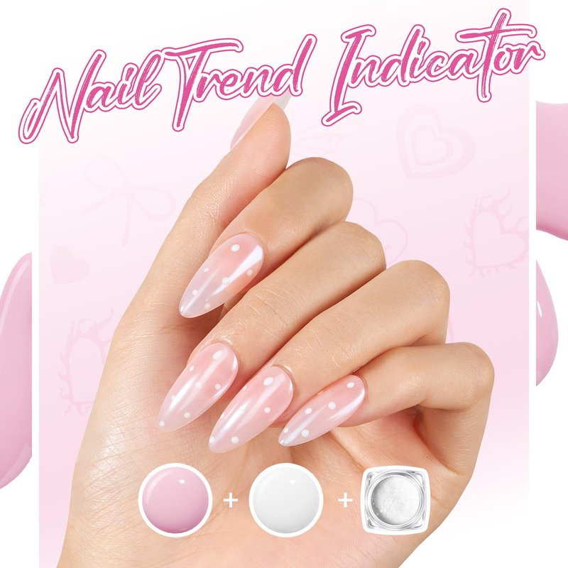 modelones Silver Cat Eye Gel Nail Polish Kit Jelly Pink White Sheer Nude French Gel Polish Set, Magnet Tools Pearl Chrome Powder Flatback Rhinestones Pearls, 4 Colors Gel Mini Salon Gift for Women