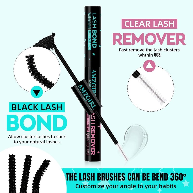 Skiennix Lash Bond & Remover - 2-in-1 Waterproof Adhesive for Cluster Lashes | Strong Hold, Fast Removal