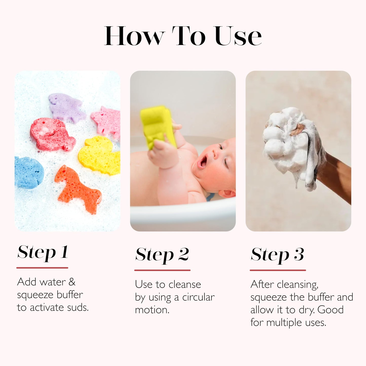 SPONGELLÉ Peggy Pig Farm Animals Kid's Body Buffer | All Ages | Body Wash Infused Shower Loofah | Newborn Essentials & Baby Essentials | Cruelty-Free, Vegan, Dermatologist-Tested, Made in USA