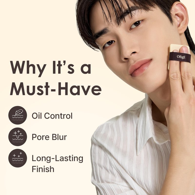 OBgE Oil Control Finisher - Bouncy Jelly Texture Sebum Control Powder, Matte Finish Face Powder for Oily Skin, Instant Pore Blur & Shine Control, Translucent Setting Powder, No Fallout, 0.17 oz