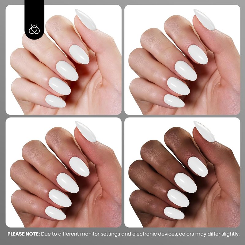 Beetles White Gel Polish - HEMA-Free High Gloss French Nail Polish | Summer Colors for 4th of July