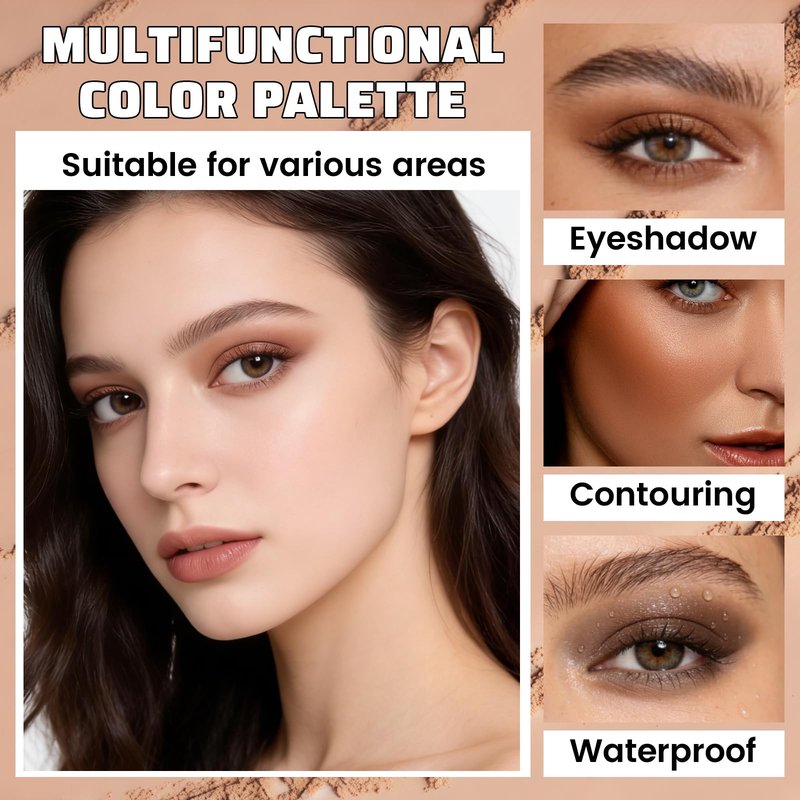 LYNEMOGA 6 Matte Nude Shadows,Mini Eyeshadow Palette for Women Girls, Multi-Use Powder for Eye, Contour Brows, Long-lasting Neutral Eye Shadows Waterproof Smokey Professional Makeup Kit