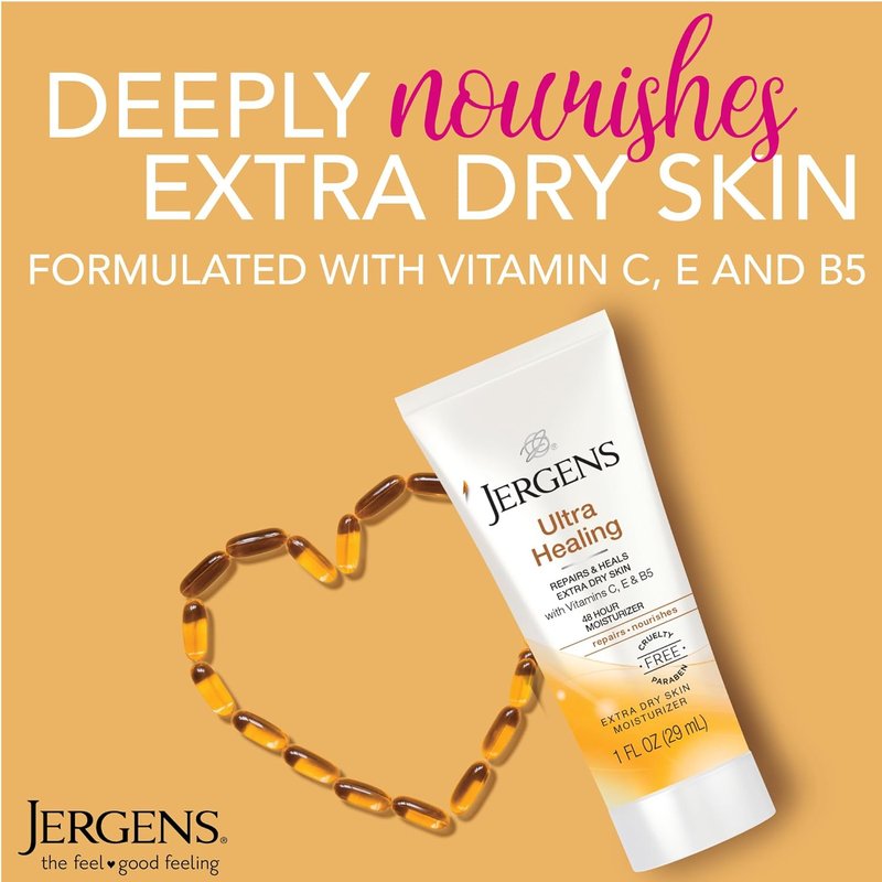 Jergens Ultra Healing Moisturizer - Travel Size Body & Hand Lotion, 1 Oz (Pack of 24)
