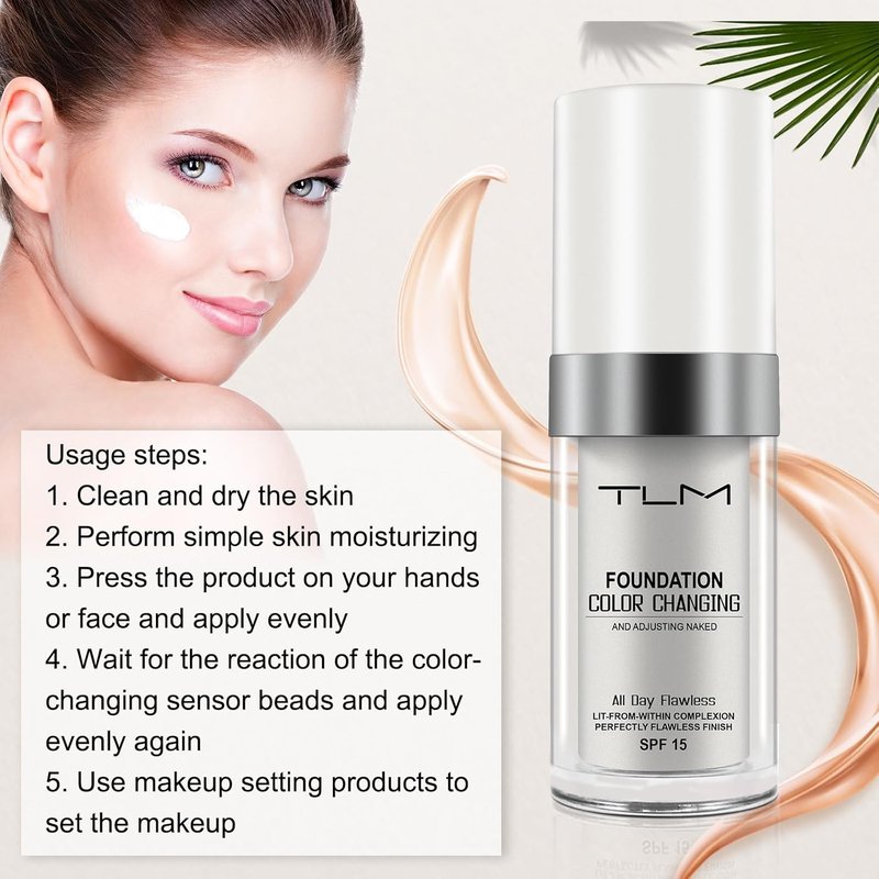 Color Changing Foundation - Moisturizing Liquid Sunscreen, 30ml | 2 Pack