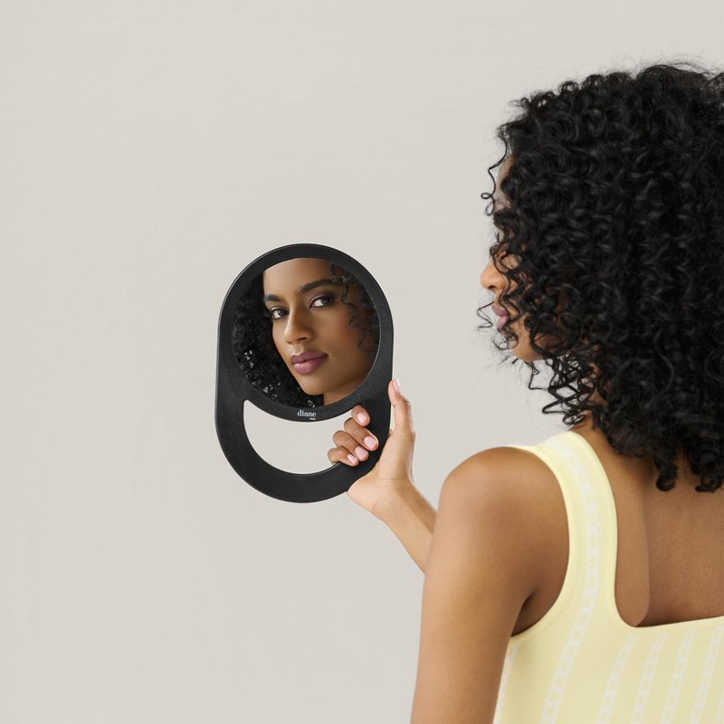 Diane Professional Quality Hand Mirror, Single Sided Hand Held Mirror, Lightweight Portable Mirror with Handle, Ideal for Makeup, Shaving, & Everyday Beauty, Compact Size for Travel – 7.5" Diameter