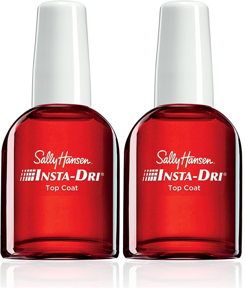 Sally Hansen Top Coat Clear, 0.45 Fl Ounce | Anti-Chip | Insta-Dri | Pack of 2