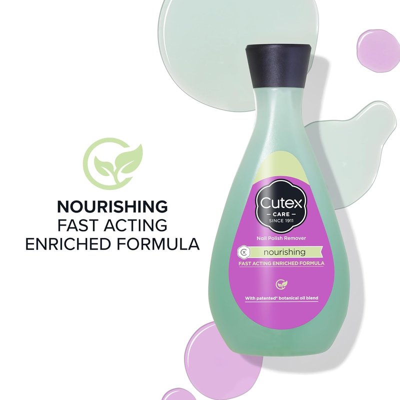 Cutex Nourishing Nail Polish Remover - Vitamin E Formula for Healthy Nails | 6.7 fl oz