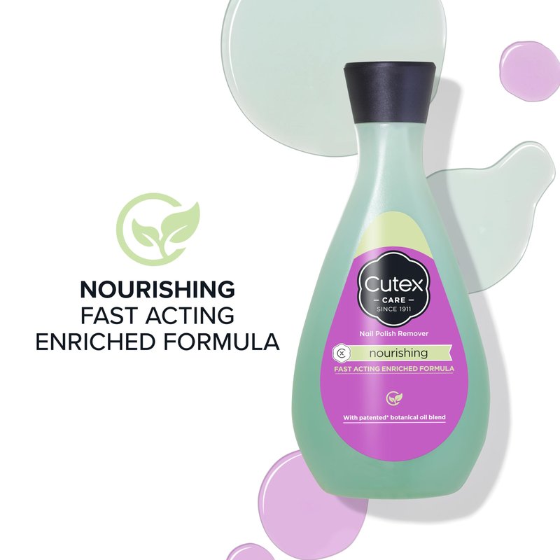 Cutex Nourishing Nail Polish Remover, Leaves Fingernails & Toenails Looking Healthy, Contains Vitamin E, 6.7 fl oz