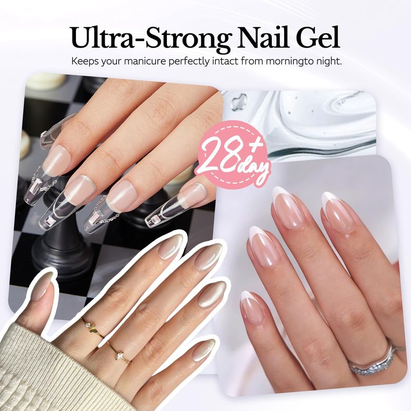 Azurebeauty 10-in-1 Gel Nail Glue - Long-Lasting Acrylic Nail Adhesive | 2 Pcs 15ml for Tips & Rhinestones