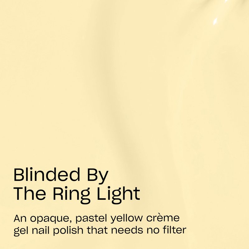 OPI GelColor Blinded by the Ring Light | Opaque Soft Pastel Warm Yellow Crème LED Cure Gel Nail Polish | Salon-Quality Shine, Long-Lasting Wear | 0.5 Fl Oz