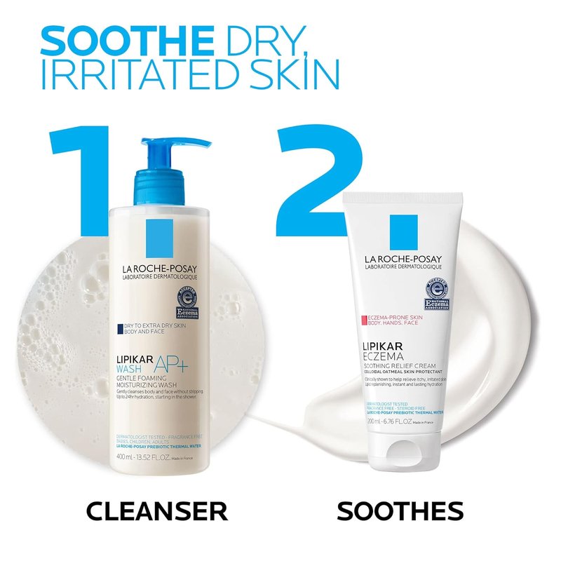 La Roche-Posay Eczema Cream - Soothing Relief for Sensitive Skin | Moisturizer with Colloidal Oatmeal