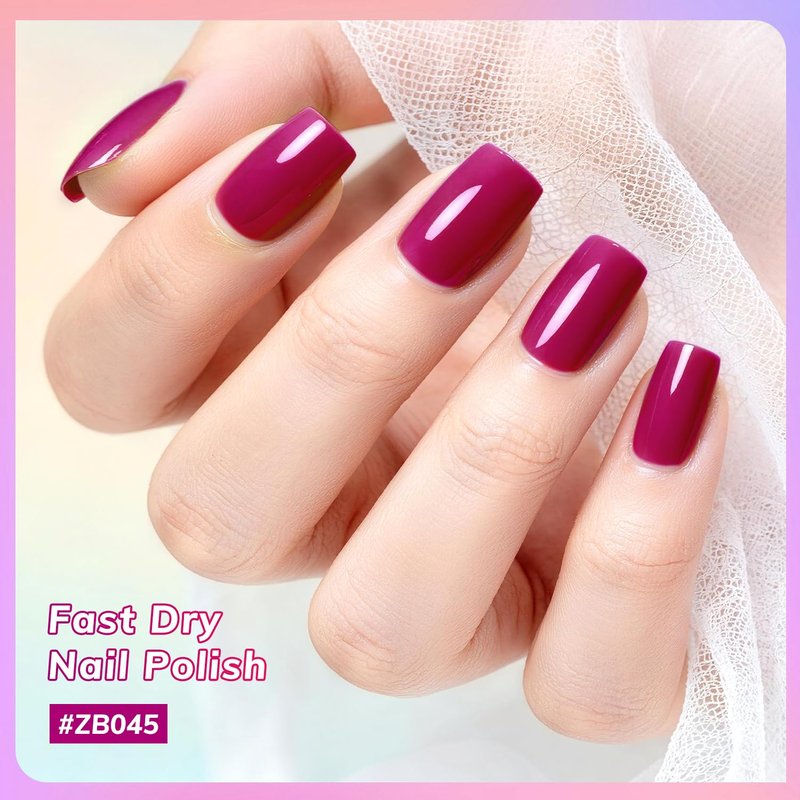 OpenLive 10ml Red Nail Polish Set 6 Colors Rose Red All Seasons Neutral Color Fast Dry Nail Polish Set for Women Salon DIY Nail Art