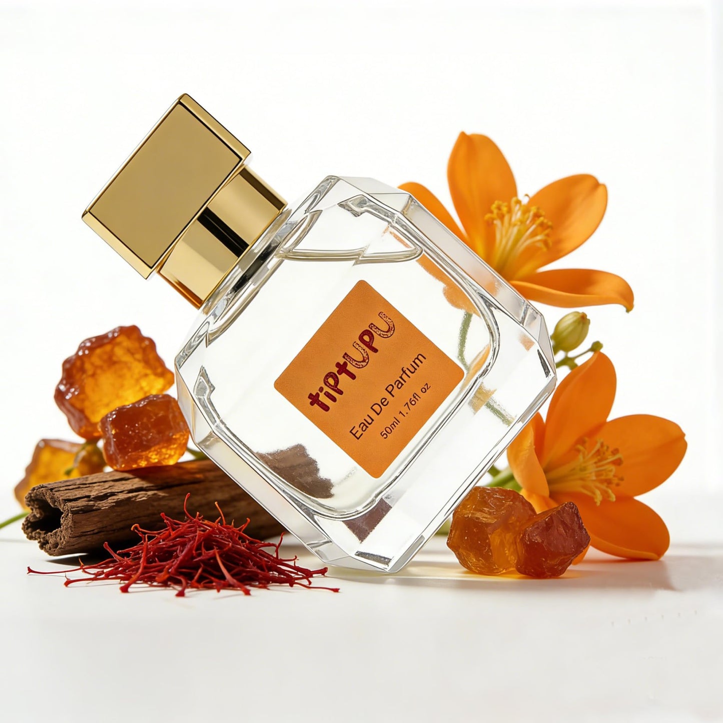 tiptupu - Saffron Amberwood 1.76 Fl Oz (50ml) - Eau de Parfum - Inspired by B.accarat R.ouge 540 - Floral Woody Fragrance - Long Lasting Perfume for Women