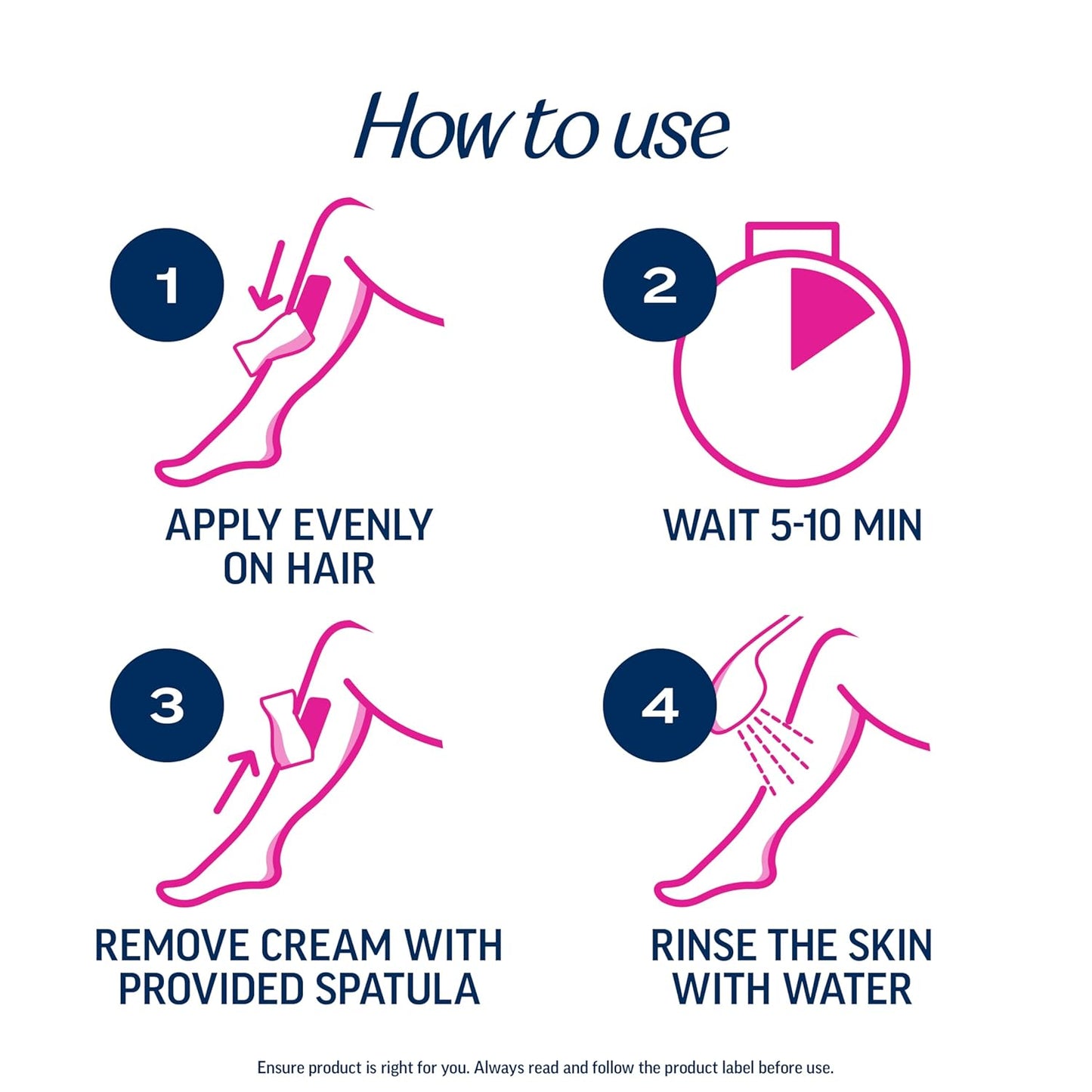 Veet Sensitive Skin Hair Removal Cream - Quick 5 Min Formula for Legs, Arms & Bikini Line | 13.5 FL OZ Pump Bottle, Pack of 4