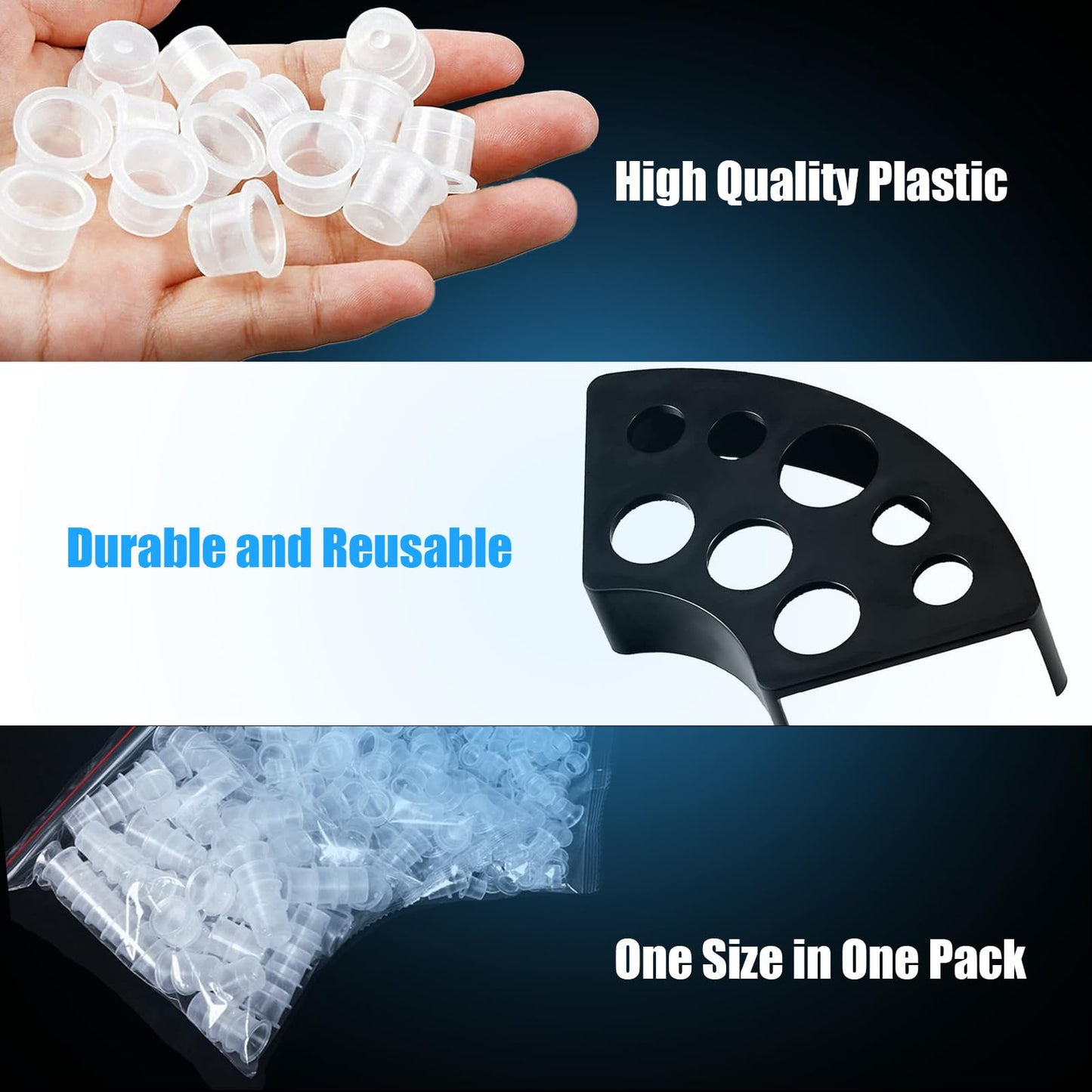 Tattoo Ink Caps Cups Holder - MIUXIA 402Pcs Mixed Size Tattoo Ink Cups Caps Small Mediun Large Tattoo Pigment Caps Cups with Wide Cup Edge Tattoo Ink Set Tattoo Supplies