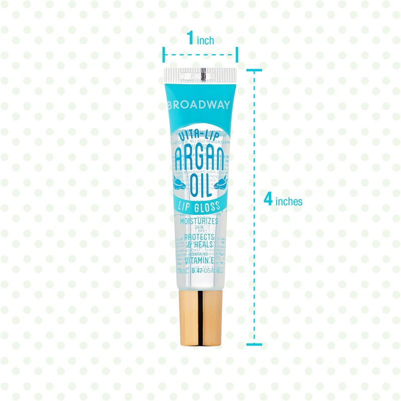 Ruby Kisses Broadway Vita-Lip Clear Lip Gloss (48 Pack), Ultra-Hydrating & Soothing Formula with Vitamins, High-Shine Non-Sticky Finish Lip Balm with Mint, Rosehip, Coconut, Mango, Argan, Honey, Shea