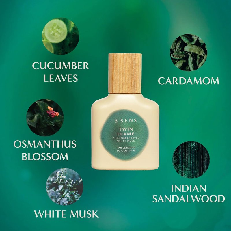 5 SENS Discovery Kit - Eau de Parfum Travel Spray Set: In Too Deep, Catch Feelings, Life of the Party, Twin Flame & Burn For You - Clean, Long-Lasting Fine Fragrance - Vegan, Cruelty-Free - 2 mL Each