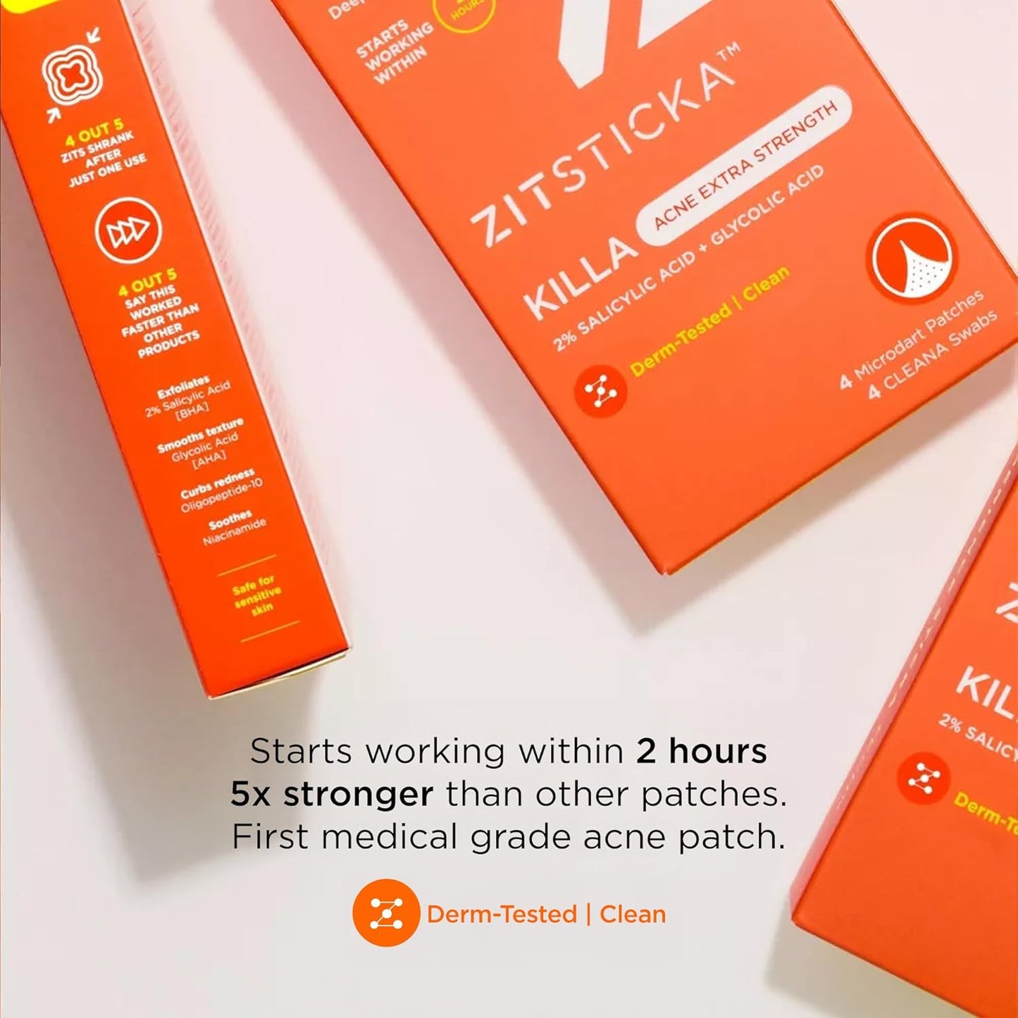 ZitSticka Extra Strength Killa Acne Microdart Patches - Fast-Acting OTC Treatment with 2% Salicylic Acid | 4 Count