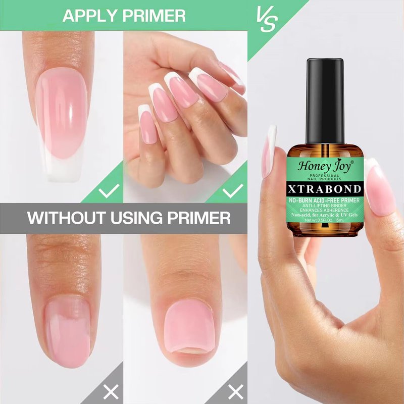 Nail Dehydrator Primer Cuticle Oil Set, Acid-Free Nail Prep Kit, Professional Strong Bond Primer for Long-lasting Acrylic Nails, Gel Polish, UV Gels, Fast Air Dry, Superior Adhesion (0.5Fl oz), NP-002