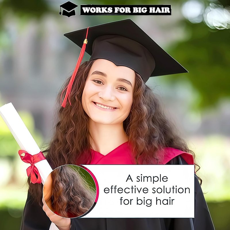 Graduation Cap Headband - 2 Pack Anti-Fall Hairband for Students | Keeps Hairstyle Fixed