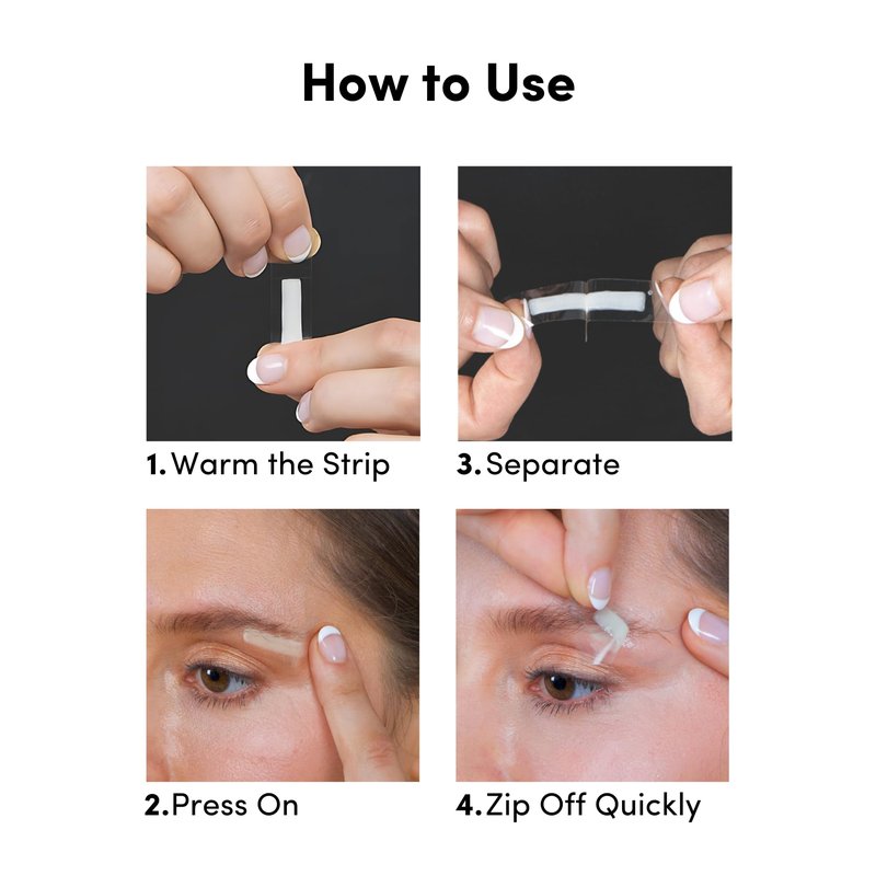 Parissa Natural Brow Wax Strips | Beginner-Friendly & Fragrance-Free | Ready-to-Use Eyebrow Waxing for Sensitive Skin | 32 Strips (16 x 2)