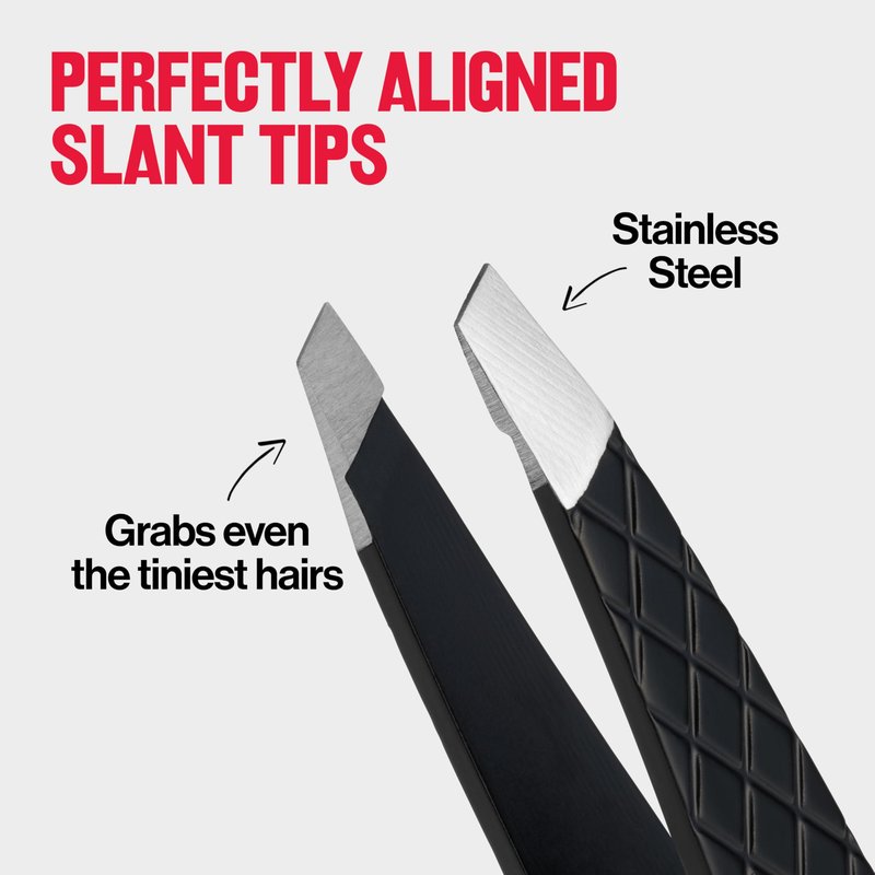 Revlon Expert Slant Tweezer, High Precision For an Easy Hair Removal, Made With Stainless Steel, 1 Count