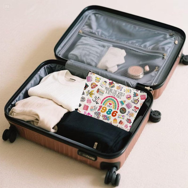 40th Birthday Gifts for Women - Stylish Makeup Bag & Toiletry Pouch | Perfect for Mom, Wife, Sister