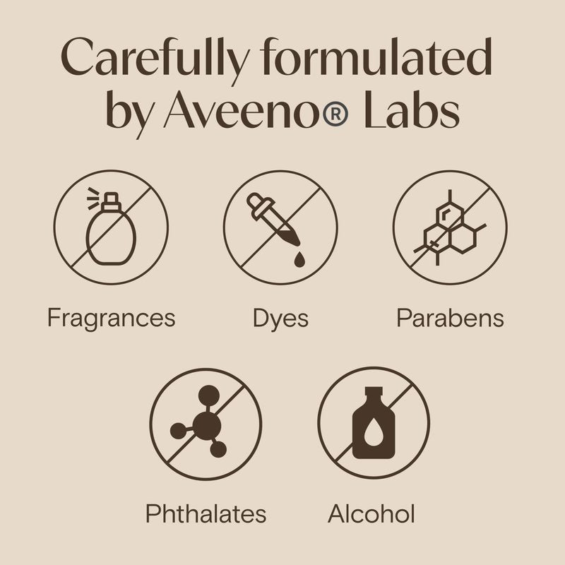 Aveeno Daily Moisturizing Cream with Prebiotic Oat & Shea Butter, Body, Face & Hand Cream for Normal to Dry, Sensitive Skin Hydrates for 48 Hours, Fragrance Free & Non-Comedogenic, 7.5 oz