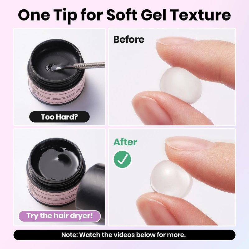Beetles Solid Builder Gel for Nails,4 Colors Clear Pink White 3D Sculpting Gel Non-Sticky Hand Carving Nail Glue for 3D Nail Art with 3D Mold Chrome Powder Tools Salon DIY at Home,UV&LED Needed