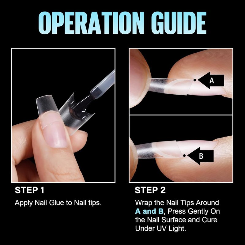 Short Coffin Nail Tips - 510Pcs Acrylic Half Cover | 12 Sizes, Matte Gel for Beginners & Pros