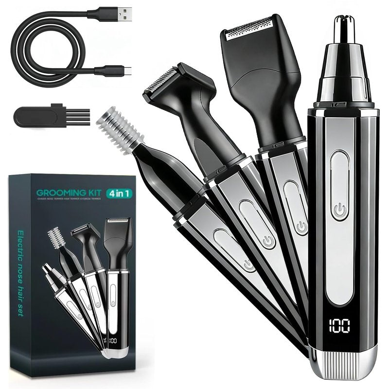 Joy RuDa Nose Hair Trimmer for Men: 2026 Upgraded Rechargeable 4-in-1 Ear, Nose, Eyebrow & Beard Trimmers