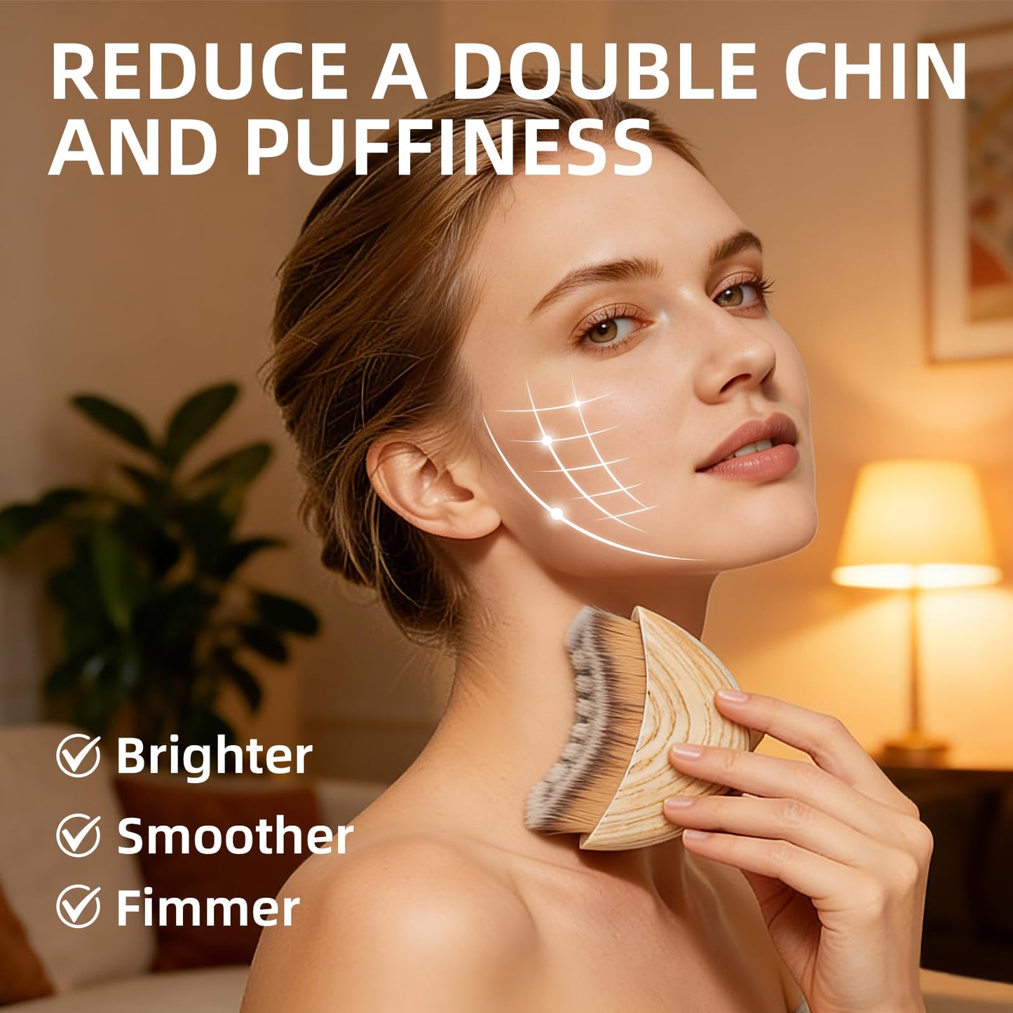 ADNIWT 2 PCS Lymphatic Contour Face Brush, Lymphatic Drainage Massager with Ergonomic Design, Lymphatic Face Brush, Anti-Puffiness, Fatigue Relief, Skin Tightening Jawline