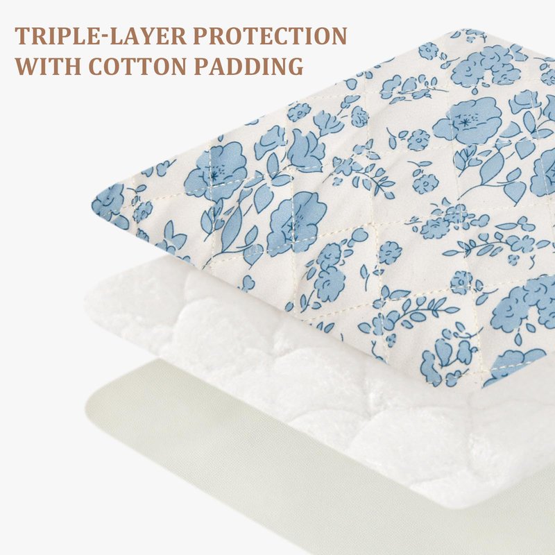 Cohawk Quilted Hair Tools Travel Bag Floral Travel Case Compatible with Dyson Airwrap Wide-open Cute Hair Dryer Bag for Shark Flexstyle