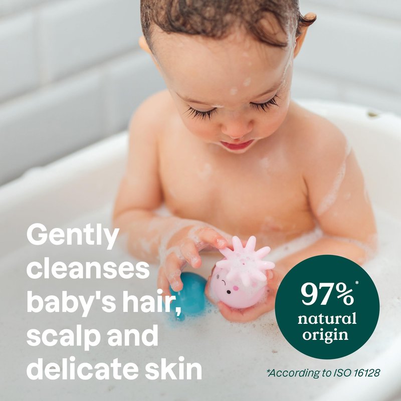 ATTITUDE Baby 2-in-1 Shampoo & Body Wash, EWG Verified, Fragrance Free & Dermatologically Tested, Vegan, Unscented, 16 Fl Oz (Pack of 6)