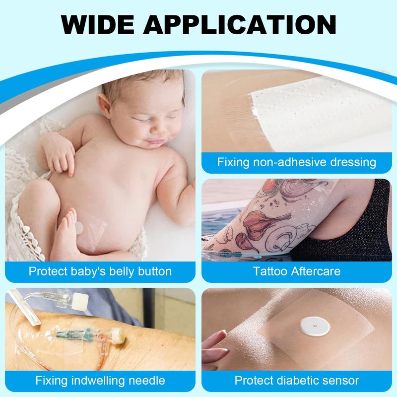 5 Rolls Tattoo Aftercare Bandage - Autdor 6"x 1 Yard Second Skin Tattoo Cover Up Patch Waterproof Tattoo Bandages Breathable Tattoo Cover Up Tape Transparent Tattoo Wrap for Protection Film