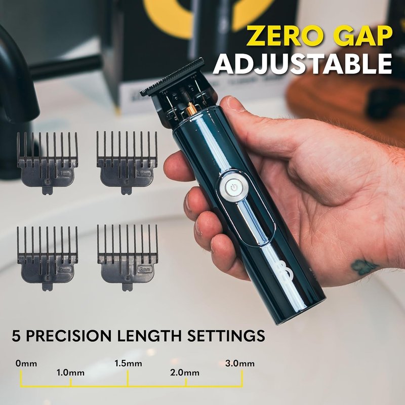 Beard Trimmer for Men - Professional T-Blade Electric Shaver & Hair Clippers | Cordless Zero Gapped Edger Grooming Kit