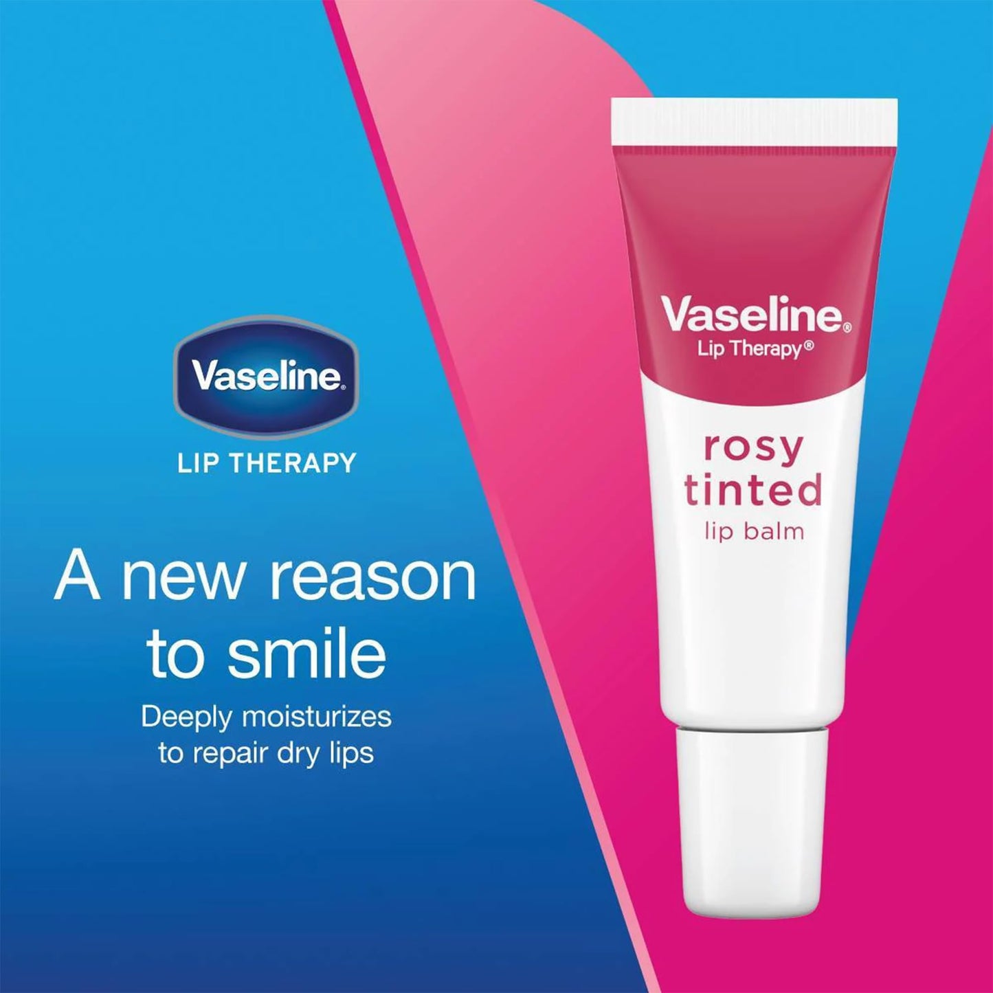 Vaseline Lip Therapy Advanced Healing Lip Balm Original & Rosy Lips Twin Packs, 4 Tubes Total, 0.35 Oz Ea