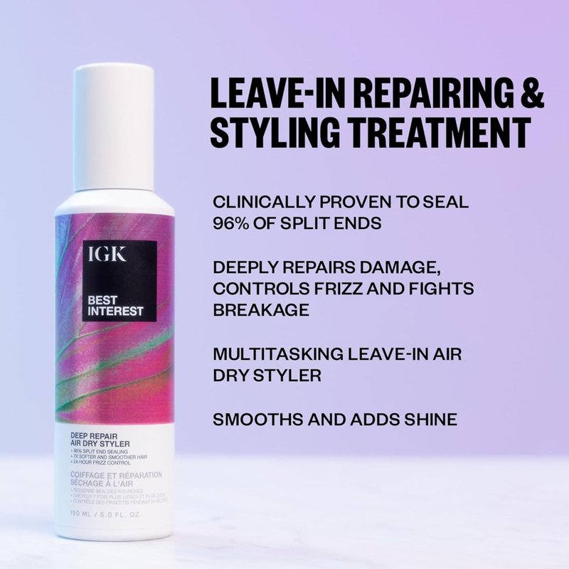 IGK Best Interest Deep Repair Air Dry Styler 150 ml / 5 oz