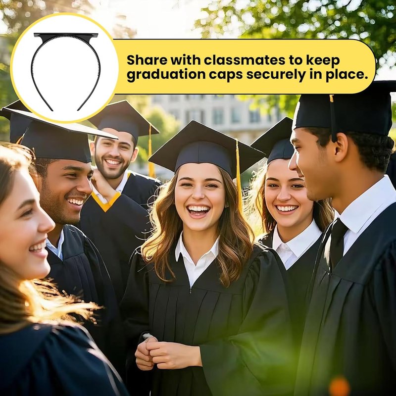 Skiennix Graduation Cap Headband - Secure Hair Style with Cap Insert | Perfect Graduation Gift