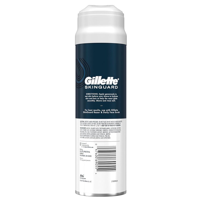 Gillette Shave Gel for Men - SkinGuard Formula with Shea Butter & Vitamin E | 7 oz