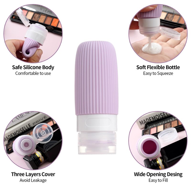 Mrsdry 16 Pack Travel Bottles Set, TSA Approved Leak Proof Silicone Squeezable Containers for Toiletries, Refillable Travel Accessories for Conditioner, Shampoo, Lotion & Body Wash Accessories